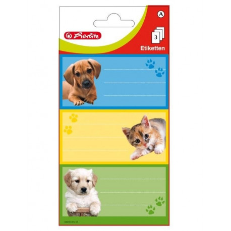Herlitz vihikuetikett 9tk koerad kassid