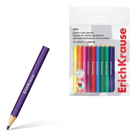 Värvipliiatsid ERICH KRAUSE Mini 12 värvi