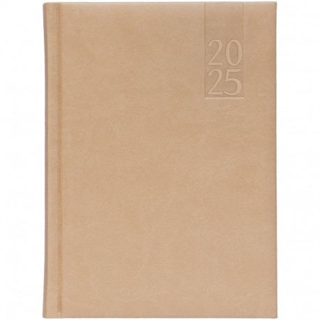 Book calendar DAY A5, hardcover, synthetic leather (BEIGE) 00034/40419