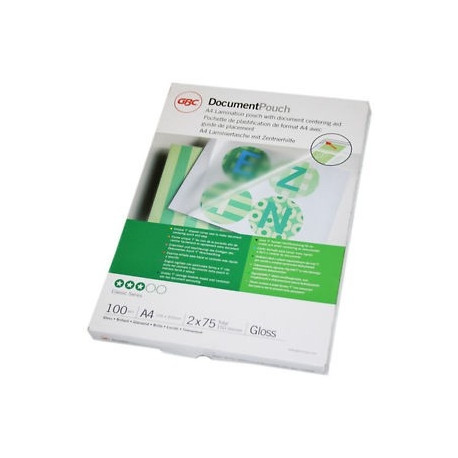 Lamineerimiskile A4 75mic, 100 A4 kile pakis, GBC Laminating Pouch Gloss