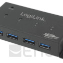 LogiLink USB 3.0-Hub 4-Port Metall m. Netzteil LogiLink USB 3.0-Hub 4-Port Metall m. Netzteil