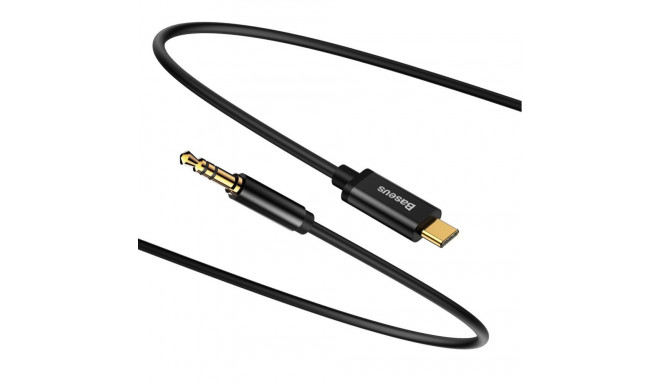 Baseus Baseus stereo audio cable AUX 3.5 mm mini jack - USB Type C for tablet phone 120cm black (CAM