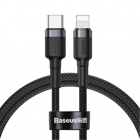 Baseus Baseus CATLKLF-G1 Lightning - USB-C PD QC cable 18W 480Mb/s 1m - black and gray