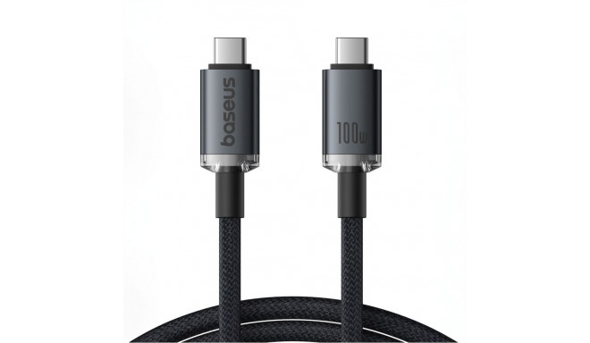Baseus Baseus Crystal Shine CB000089 USB-C / USB-C USB3.2 cable 100W 20Gbps 1.5m - black