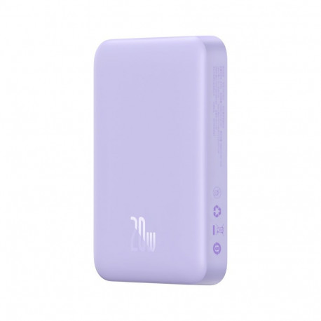 Baseus Baseus Magnetic Mini Induction Powerbank 10000mAh 20W - purple + USB-C - USB-C cable