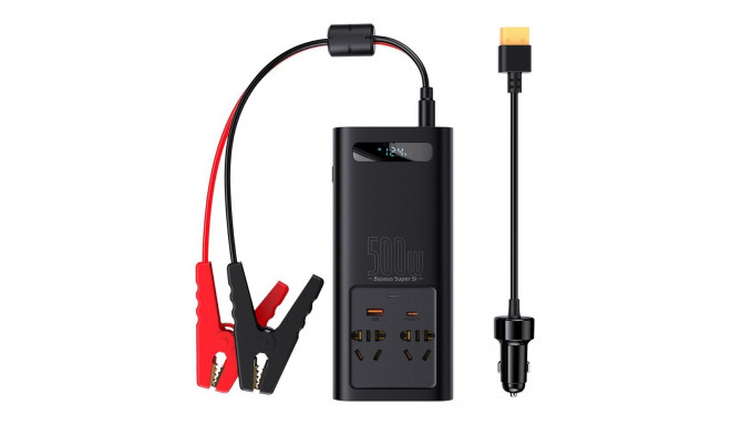 Baseus Baseus car power inverter 150W 12V / 500W 220V (EU and CN plug) black (CGNB000101)