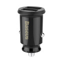 Baseus Baseus Grain Car Charger CCALL-ML01 mini charger 2x USB-A 3.1A - black Baseus Baseus Grain Car Charger CCALL-ML01 mini charger 2x USB-A 3.1A - black