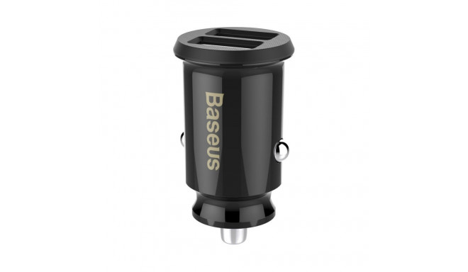 Baseus Baseus Grain Car Charger CCALL-ML01 mini charger 2x USB-A 3.1A - black