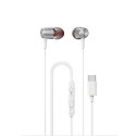 Dudao Dudao X1PROT In-Ear Wired USB-C Headphones 1.2m - White
