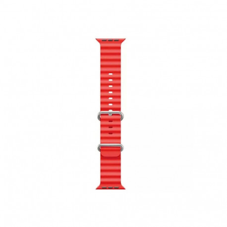 iWear S1 Grooved Soft Silicone 20mm strap for Apple Watch 49mm / 45mm / 44mm / 42mm Red