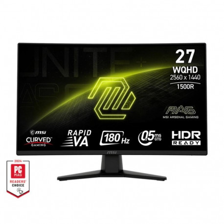 MSI LCD Monitor||MAG 274CQF|27"|Gaming/Curved|Matte|Panel VA|2560x1440|16:9|180Hz|0.5 ms|Colour Blac