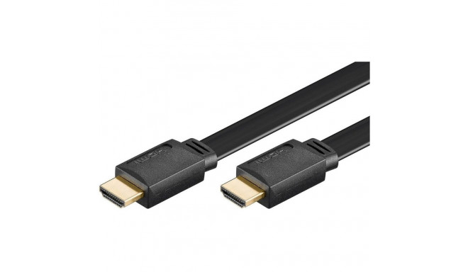 Goobay - High Speed HDMI flat-cable with Ethernet 1 m Black