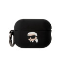 Karl Lagerfeld - Karl Lagerfeld 3D Logo NFT Karl Head Silicone Case for AirPods Pro 2 Black
