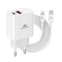 RIVACASE MOBILE CHARGER WALL/WHITE PS4102 WD5