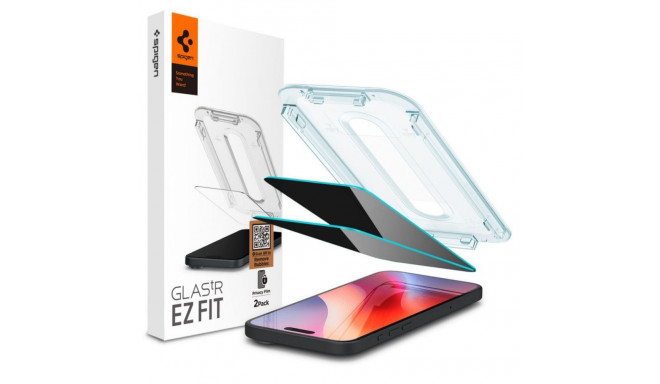 Spigen Spigen Glas.tR EZ Fit Privacy Tempered Glass for iPhone 16 Pro Max / 17 Pro Max - 2 pcs.