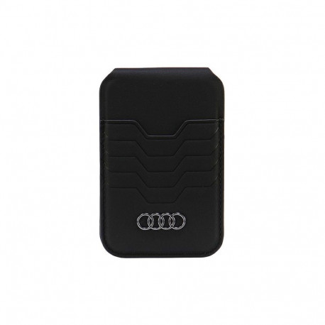 Audi Audi Leather Wallet Card MagSafe magnetic with stand - black