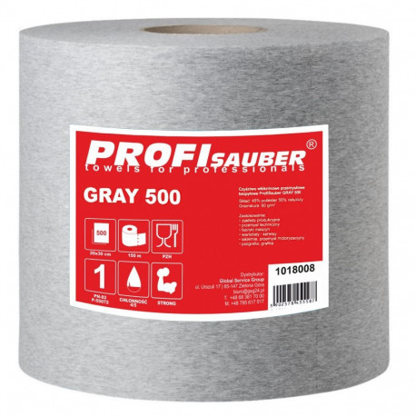 Profi Sauber Gray nonwoven industrial cleaning cloth ProfiSauber GRAY 500