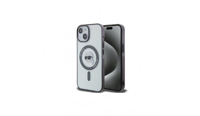 Karl Lagerfeld Karl Lagerfeld KLHMP15SHKHNOTK iPhone 15 6.1" transparent hardcase IML Karl`s Head Ma