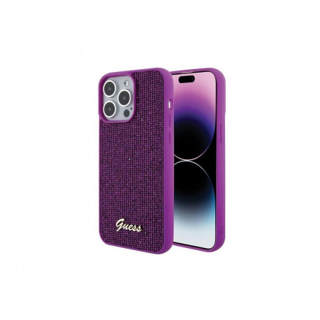 Guess Guess Disco Metal Script case for iPhone 15 Pro Max - pink