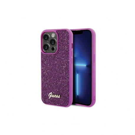 Guess Guess Disco Metal Script case for iPhone 15 Pro - pink
