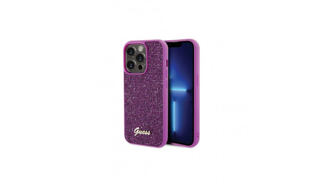 Guess Guess Disco Metal Script case for iPhone 15 Pro - pink