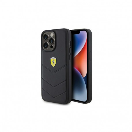 Ferrari Ferrari Quilted Metal Logo case for iPhone 15 Pro Max - black