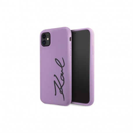 Karl Lagerfeld Karl Lagerfeld KLHCN61SKSVGU iPhone 11 / Xr 6.1" purple/purple hardcase Silicone Sign