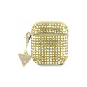 Guess Guess GUA2HDGTPD AirPods 1/2 cover gold/gold Rhinestone Triangle Charm