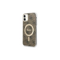 Guess Guess GUHMN61H4STW iPhone 11 6.1" brown/brown hardcase 4G MagSafe