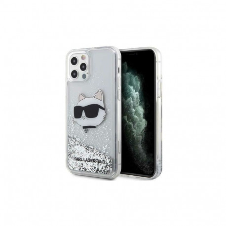 Karl Lagerfeld Karl Lagerfeld KLHCP12MLNHCCS iPhone 12/ 12 Pro 6.1" silver/silver hardcase Glitter C
