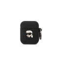 Karl Lagerfeld Karl Lagerfeld KLA2RUNIKK AirPods 1/2 cover black/black Silicone Karl Head 3D
