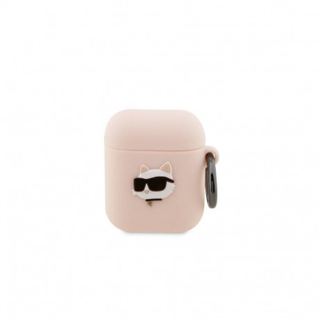 Karl Lagerfeld Karl Lagerfeld KLA2RUNCHP AirPods 1/2 cover pink/pink Silicone Choupette Head 3D