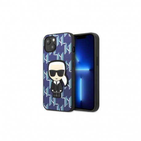 Karl Lagerfeld Karl Lagerfeld KLHCP13SPMNIKBL iPhone 13 mini 5.4" hardcase blue/blue Monogram Ikonik