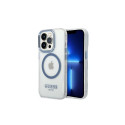 Guess Guess GUHMP14XHTRMB iPhone 14 Pro Max 6.7" blue/blue hard case Metal Outline Magsafe