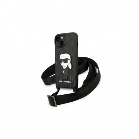 Karl Lagerfeld Karl Lagerfeld KLHCP14SSTKMK iPhone 14 6.1" black/black hardcase Monogram Ikonik Patc