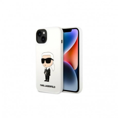 Karl Lagerfeld Karl Lagerfeld KLHCP14MSNIKBCH iPhone 14 Plus 6.7" hardcase white/white Silicone Ikon
