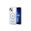 Guess Guess GUHMP14SHTCMU iPhone 14 6.1" purple/purple hard case Gold Outline Translucent MagSafe