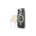 Guess Set Guess GUBPP14LHMEACSK Case+ Charger iPhone 14 Pro 6.1" black/black hard case Marble MagSaf Guess Set Guess GUBPP14LHMEACSK Case+ Charger iPhone 14 Pro 6.1" black/black hard case Marble MagSaf