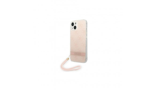 Guess Guess GUOHCP14MH4STP iPhone 14 Plus 6.7 "pink / pink hardcase 4G Print Strap