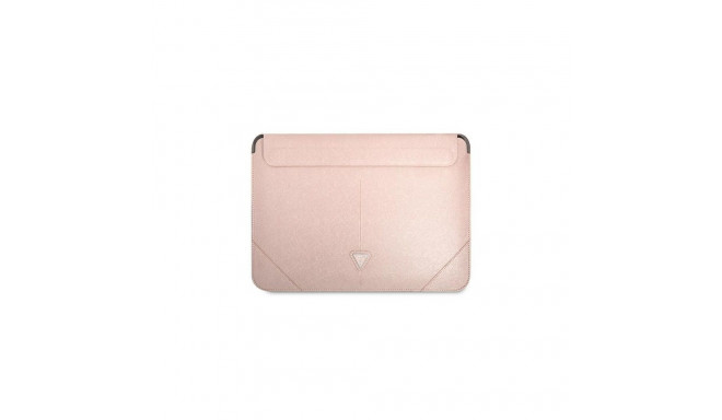 Guess Guess Saffiano Triangle Logo case for a 14" laptop - pink