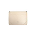 Guess Guess Saffiano Triangle Logo case for a 14" laptop - beige