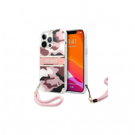 Guess Guess GUHCP13XKCABPI iPhone 13 Pro Max 6.7" pink/pink hardcase Camo Strap Collection