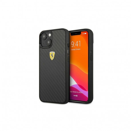 Ferrari Ferrari FEHCP13SFCABK iPhone 13 mini 5.4" black/black hardcase On Track Real Carbon