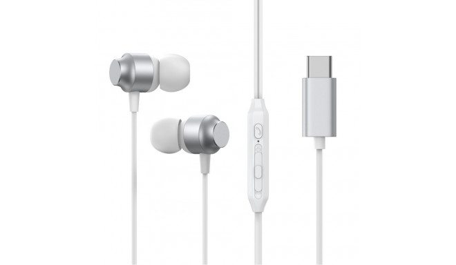 Joyroom Joyroom JR-EC06 USB-C in-ear headphones - silver