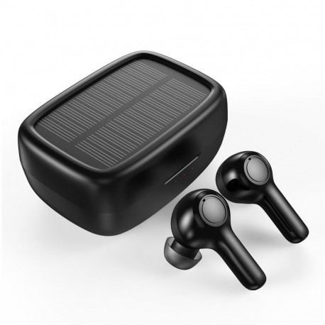 Choetech Choetech TWS wireless headphones with solar panel black (BH-T09)