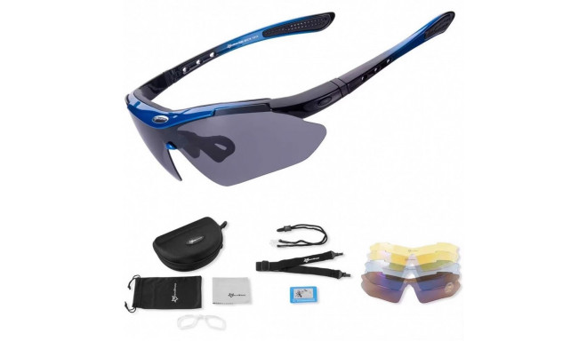 Rockbros Rockbros 10007 polarizing cycling glasses - black and blue