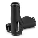 Rockbros Rockbros 40720001001 leather bicycle grips - black