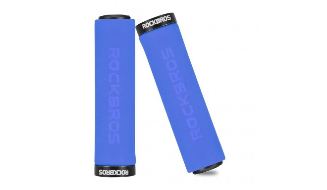 Rockbros Rockbros BT1001BLBK sponge bicycle handlebar grips - blue and black