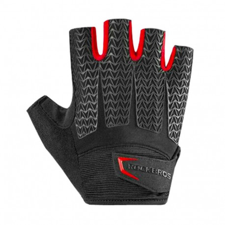 Rockbros Rockbros S169BR L cycling gloves with gel inserts - black and red