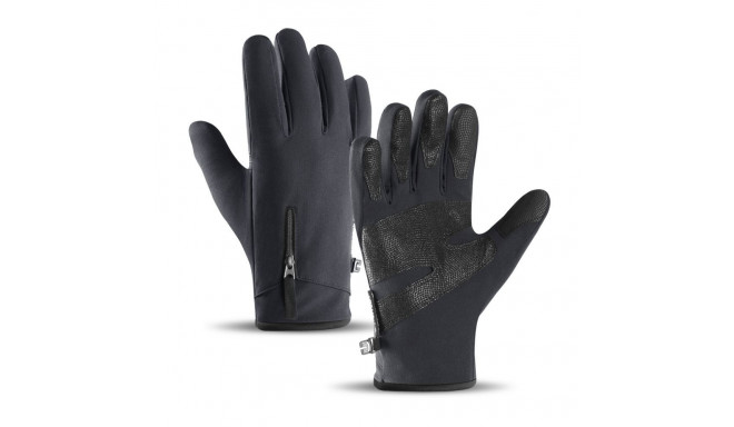 Hurtel Anti-slip winter phone sports gloves (size L) - black